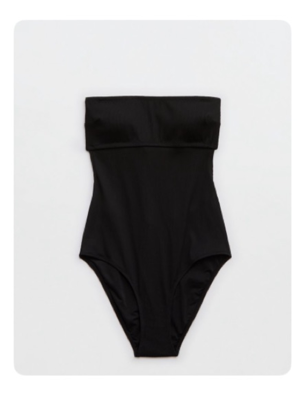 A&E Aerie Ribbed Strapless One-Piece Swimsuit